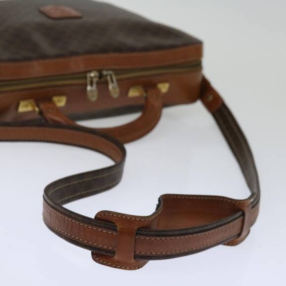 CELINE Macadam Canvas Hand Bag Pvc Brown - Picture 6 of 13